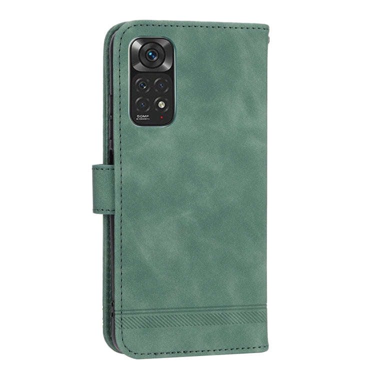 For Xiaomi Redmi Note 11 / Note 11S Dierfeng Dream Line TPU + PU Leather Phone Case(Green)