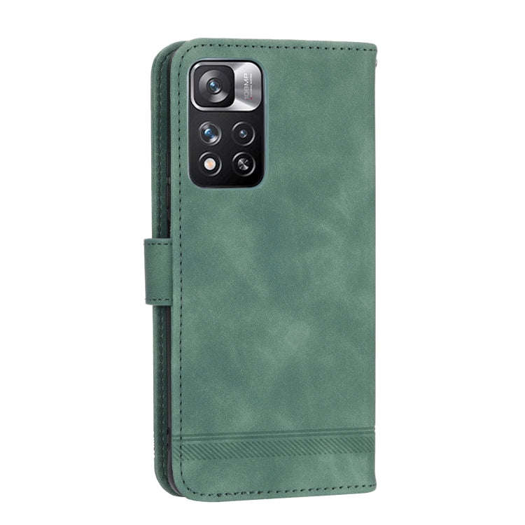 For Xiaomi Redmi Note 11 Pro Max Dierfeng Dream Line TPU + PU Leather Phone Case(Green)