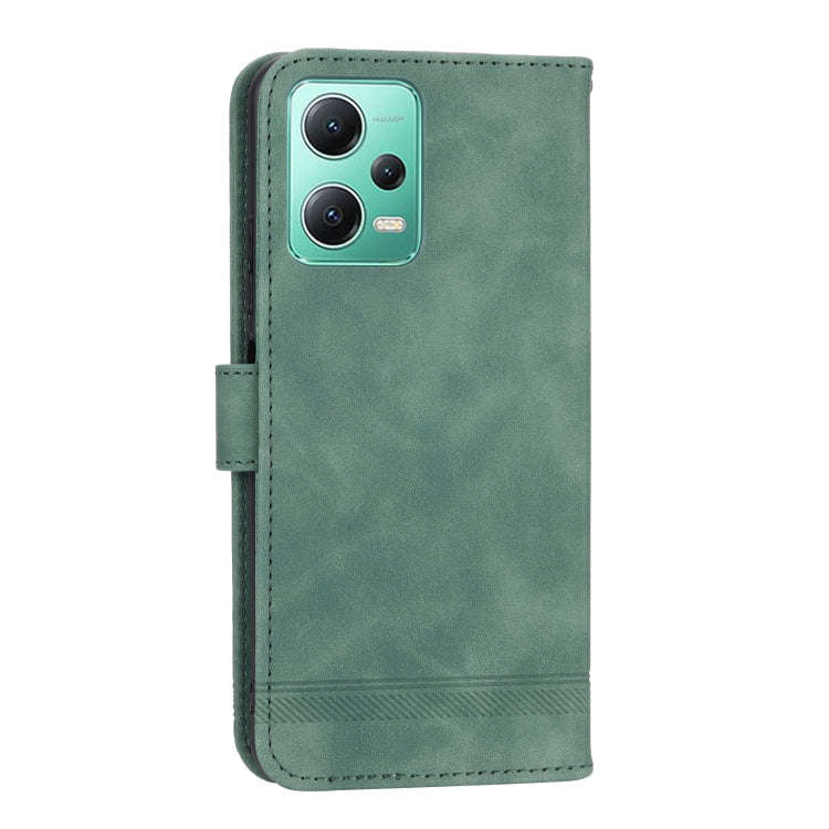 For Xiaomi Redmi Note 12 Global Dierfeng Dream Line TPU + PU Leather Phone Case(Green)