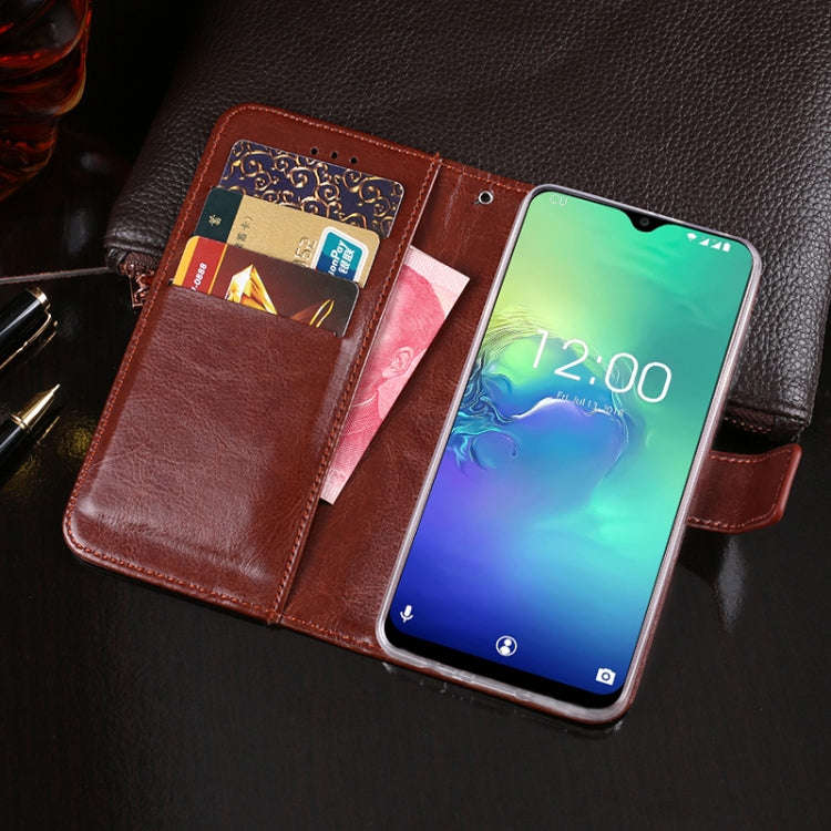 For Oukitel C15 Pro idewei  Crazy Horse Texture Horizontal Flip Leather Case with Holder & Card S...
