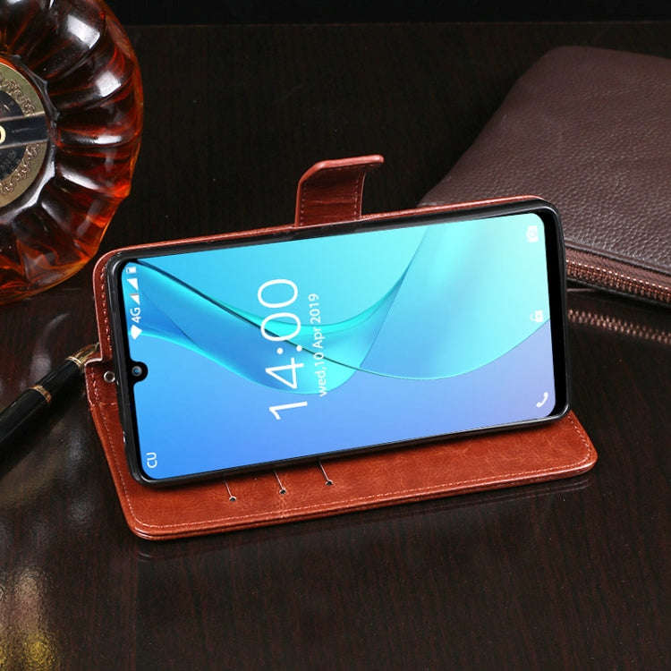 For Oukitel C16 Pro idewei  Crazy Horse Texture Horizontal Flip Leather Case with Holder & Card S...