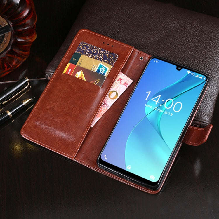 For Oukitel C16 Pro idewei  Crazy Horse Texture Horizontal Flip Leather Case with Holder & Card S...