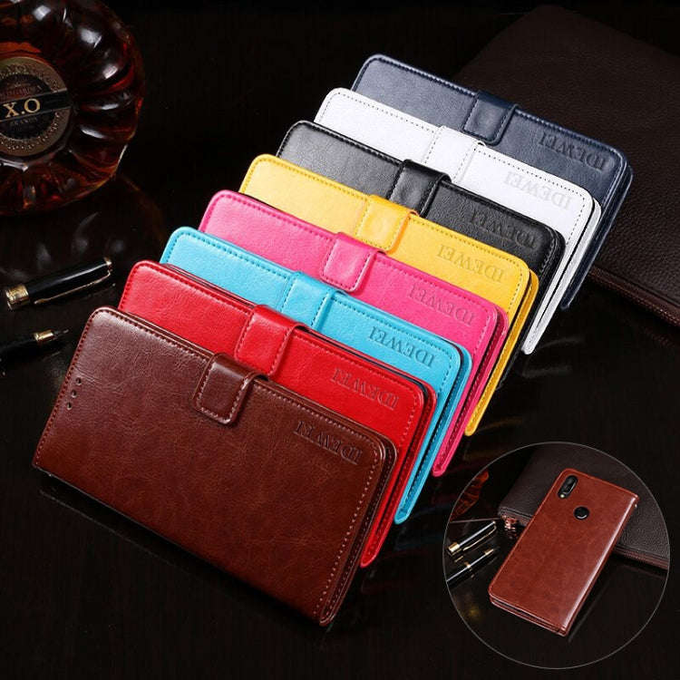 For Oukitel C16 Pro idewei  Crazy Horse Texture Horizontal Flip Leather Case with Holder & Card S...