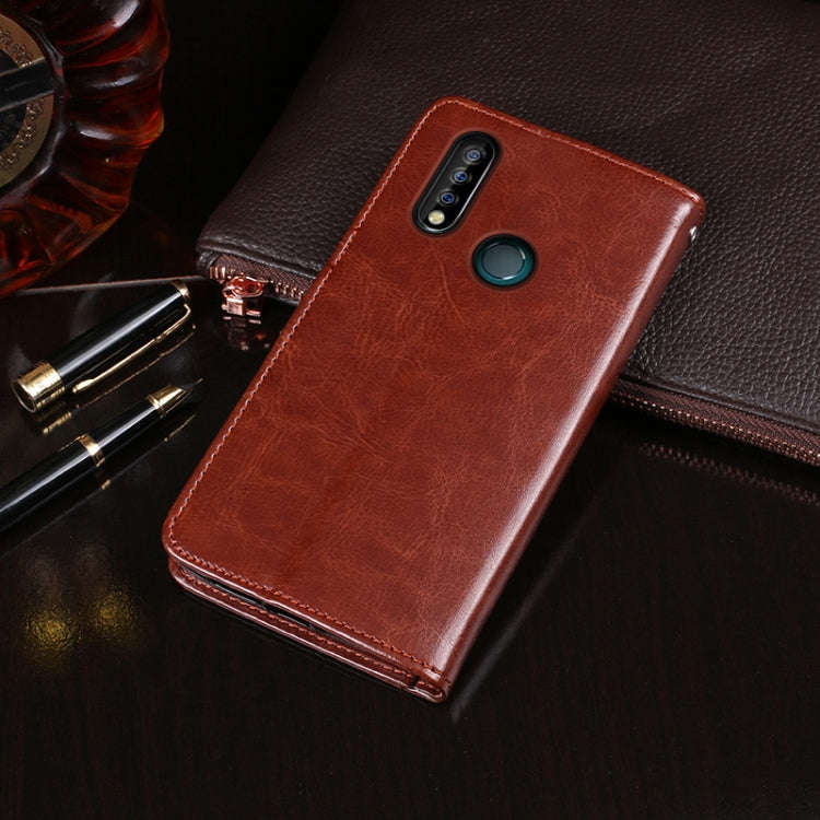 For Oukitel C17 Pro idewei  Crazy Horse Texture Horizontal Flip Leather Case with Holder & Card S...