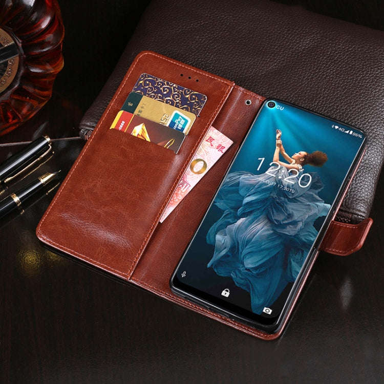 For Oukitel C17 Pro idewei  Crazy Horse Texture Horizontal Flip Leather Case with Holder & Card S...