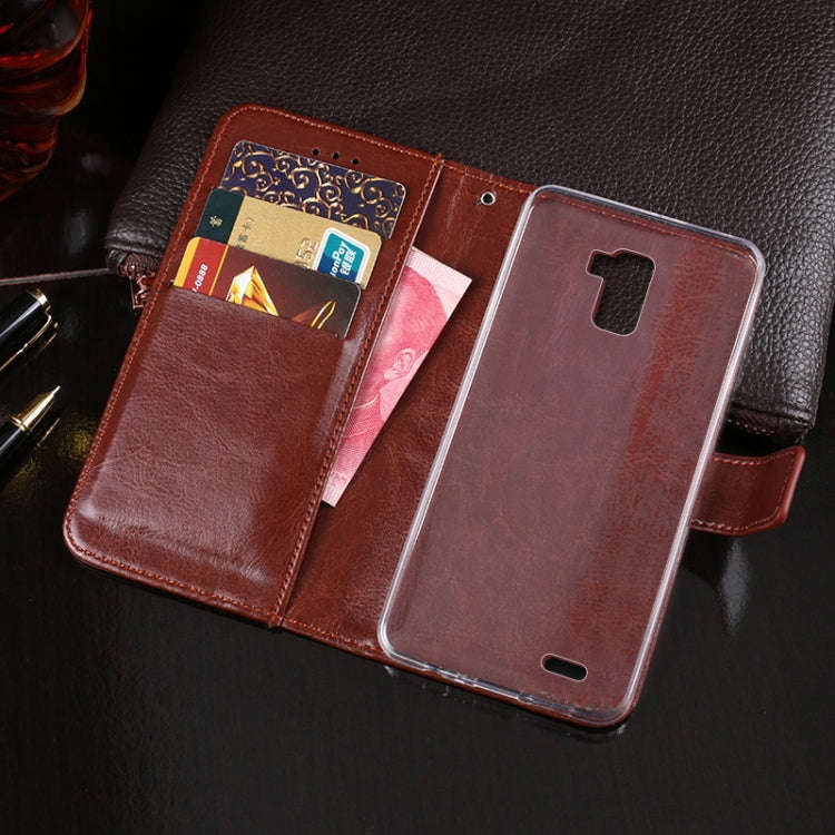 For Oukitel K5000 idewei  Crazy Horse Texture Horizontal Flip Leather Case with Holder & Card Slo...