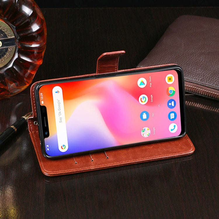 For Ulefone S10 Pro idewei  Crazy Horse Texture Horizontal Flip Leather Case with Holder & Card S...