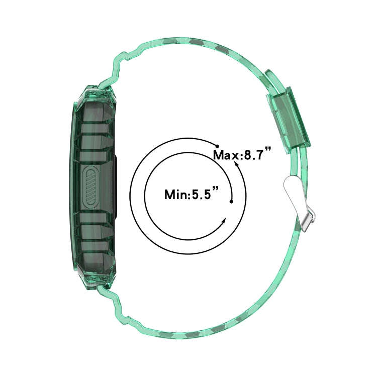 For Honor Band 7 Integrated Transparent Silicone Watch Band(White)