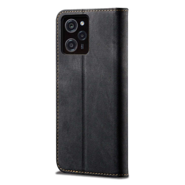 For Xiaomi Poco X5 Pro 5G / Redmi Note 12 Pro Speed Denim Texture Leather Phone Case(Black)