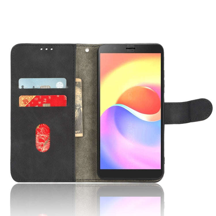 For ZTE Blade A32 Skin Feel Magnetic Flip Leather Phone Case(Black)