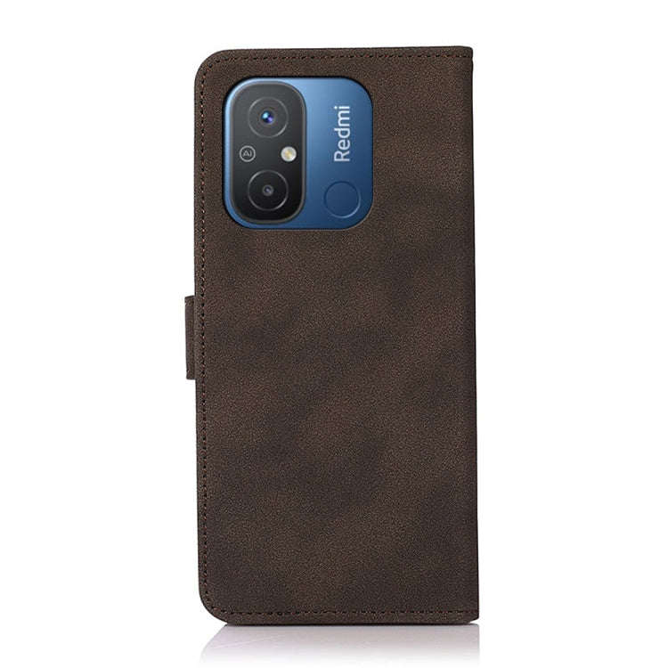 For Xiaomi Redmi 12C/11A KHAZNEH Matte Texture Leather Phone Case(Brown)