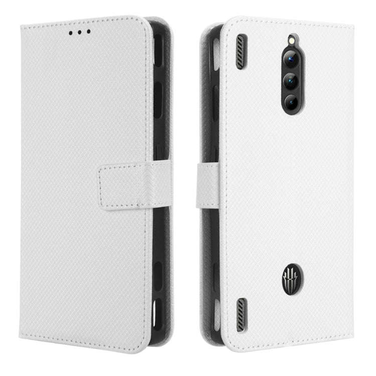 For ZTE nubia Red Magic 8 Pro / 8 Pro+ Diamond Texture Leather Phone Case(White)