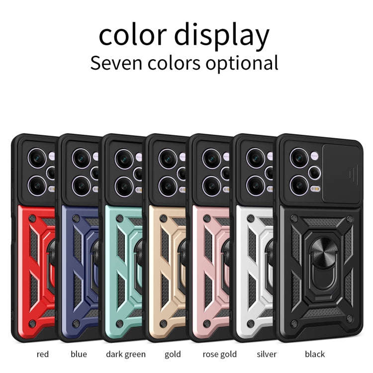 For Xiaomi Redmi Note 12 Pro 5G Sliding Camera Cover Design Phone Case(Blue)
