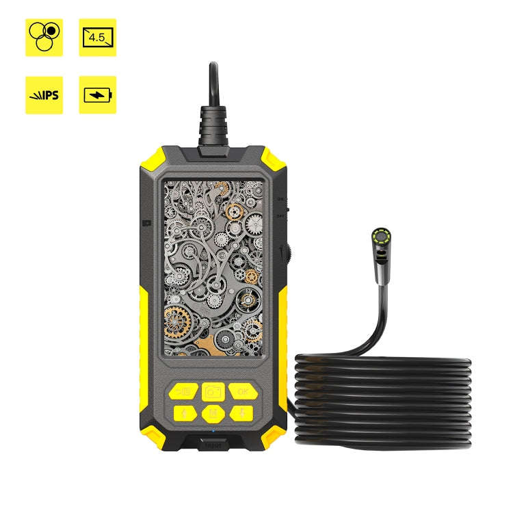 P50 8mm 4.5 inch Three Camera Endoscope with Screen, Length:2m Hard Line