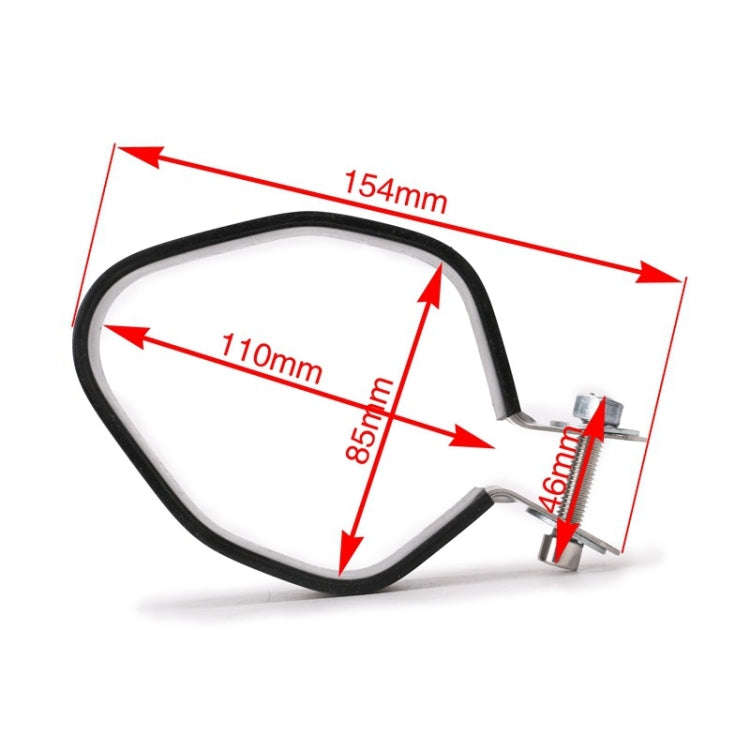 Motorcycle Exhaust Pipe Muffler Carbon Fiber Clamp