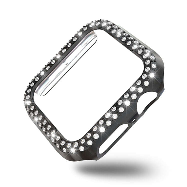 For Apple Watch Series 6 / 5 / 4 / SE 2025 / 2023 / 2022 40mm Double Row Diamonds PC Protective C...