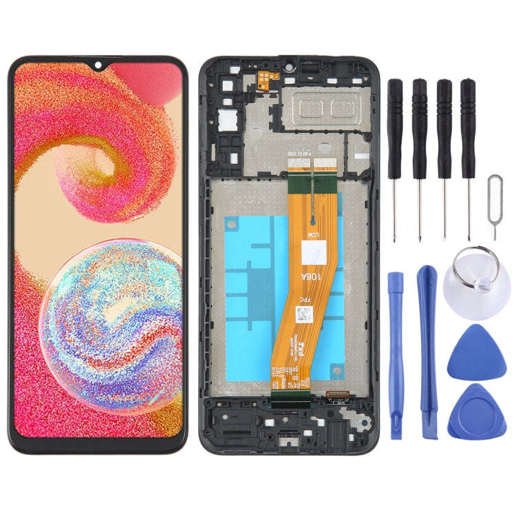 For Samsung Galaxy A04E SM-A042 LCD Screen Digitizer Full Assembly with Frame