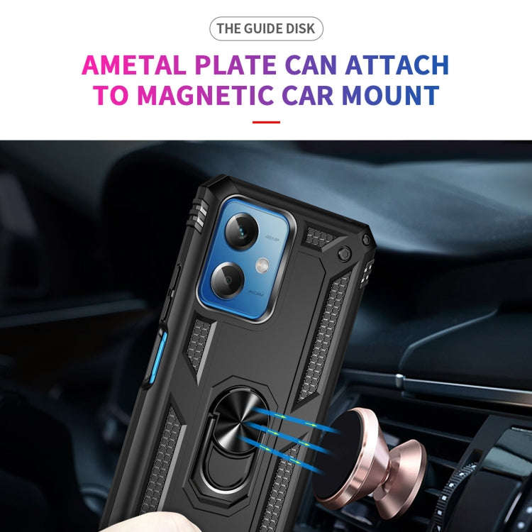 For Xiaomi Redmi Note 12 5G Global Shockproof TPU + PC Phone Case with Holder(Black)