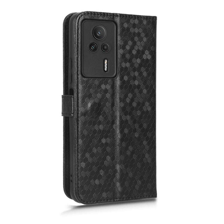 For Xiaomi Redmi K60E 5G Honeycomb Dot Texture Leather Phone Case(Black)