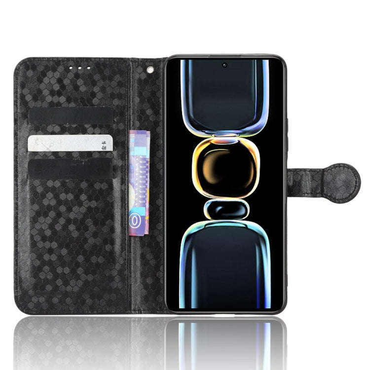 For Xiaomi Redmi K60E 5G Honeycomb Dot Texture Leather Phone Case(Black)