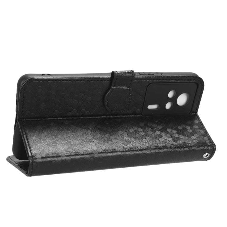 For Xiaomi Redmi K60E 5G Honeycomb Dot Texture Leather Phone Case(Black)