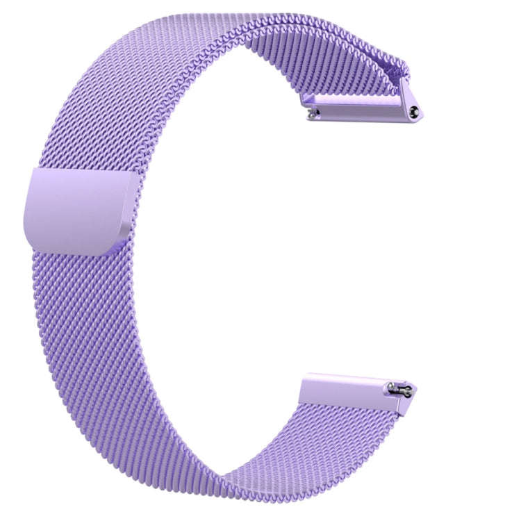 For Fitbit Versa Milanese  Watch Band, Size:L(Purple)