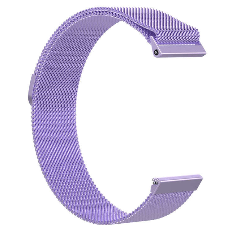 For Fitbit Versa Milanese  Watch Band, Size:L(Purple)