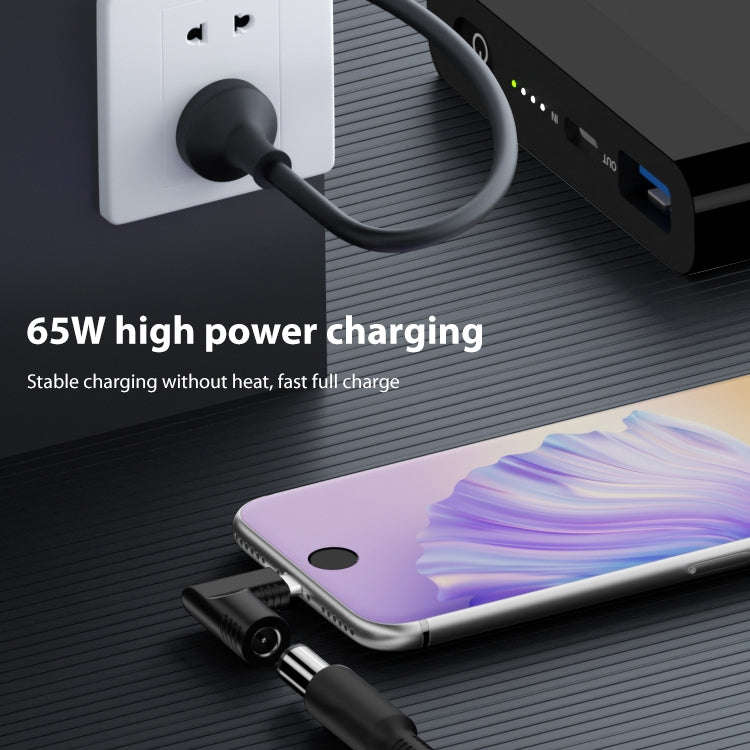 5.5x2.1mm 65W DC Input to USB-C / Type-C PD Power Adapter