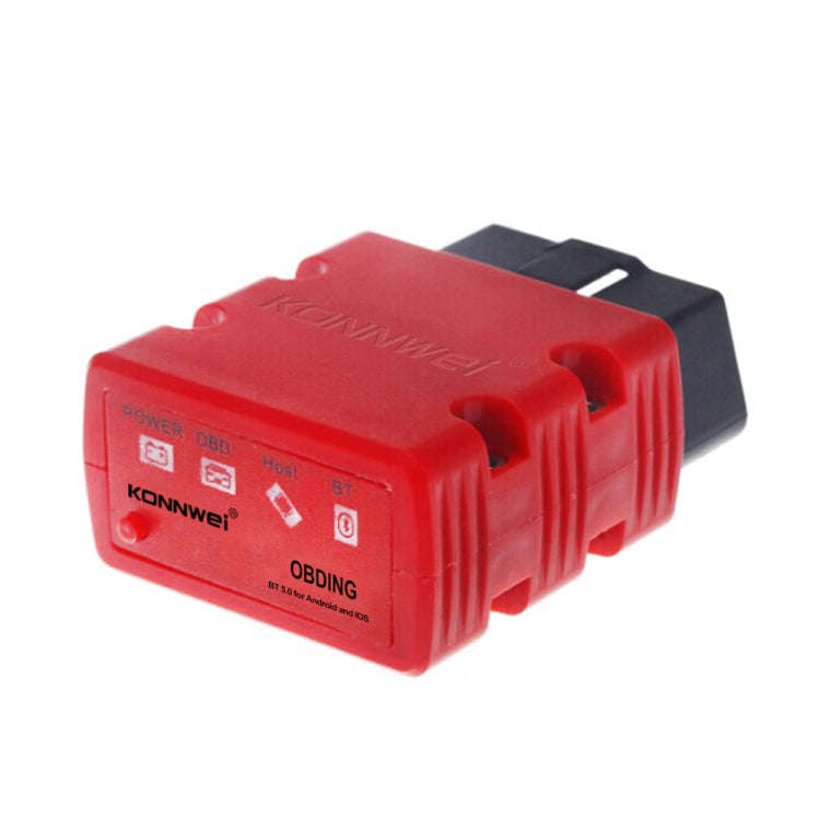 KONNWEI KW902 Bluetooth 5.0 OBD2 Car Fault Diagnostic Scan Tools Support IOS / Android(Red)