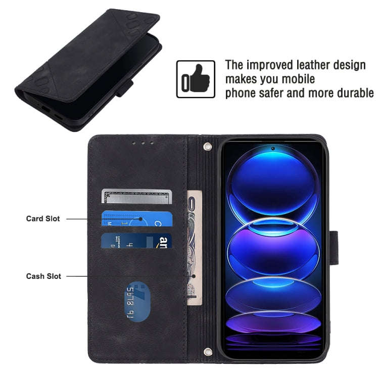 For Xiaomi Redmi Note 12 Pro+ Global / Redmi Note 12 Explorer Skin-feel Embossed Leather Phone Ca...