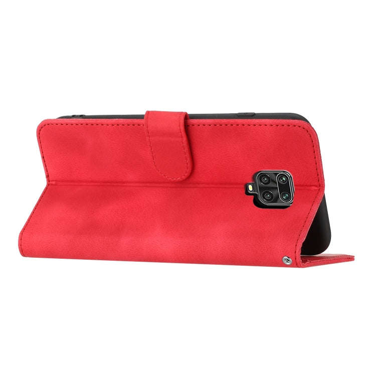 For Xiaomi Redmi Note 9 Pro Heart Pattern Skin Feel Leather Phone Case(Red)