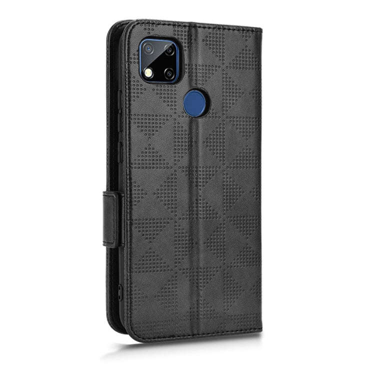 For Xiaomi Redmi 10A / 9C Symmetrical Triangle Leather Phone Case(Black)