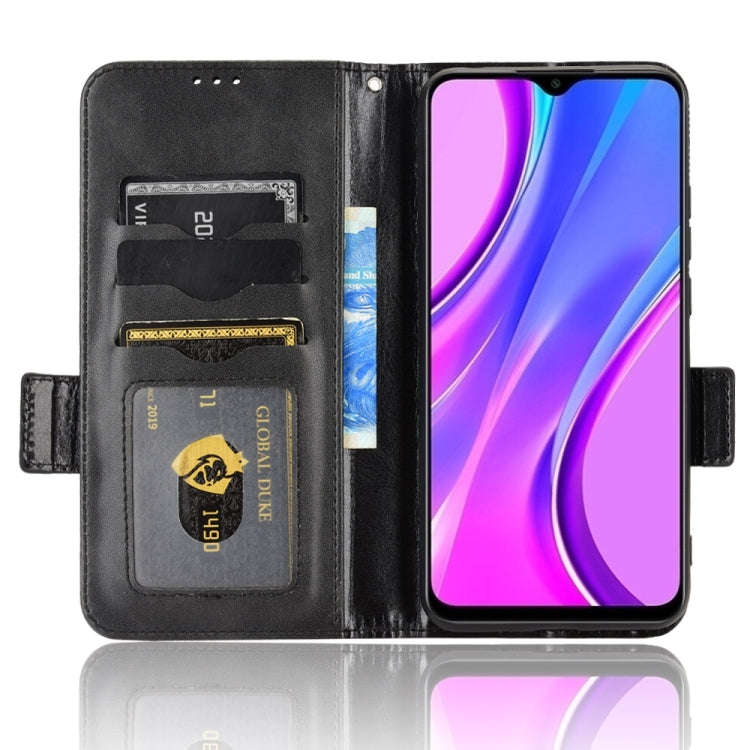 For Xiaomi Redmi 10A / 9C Symmetrical Triangle Leather Phone Case(Black)