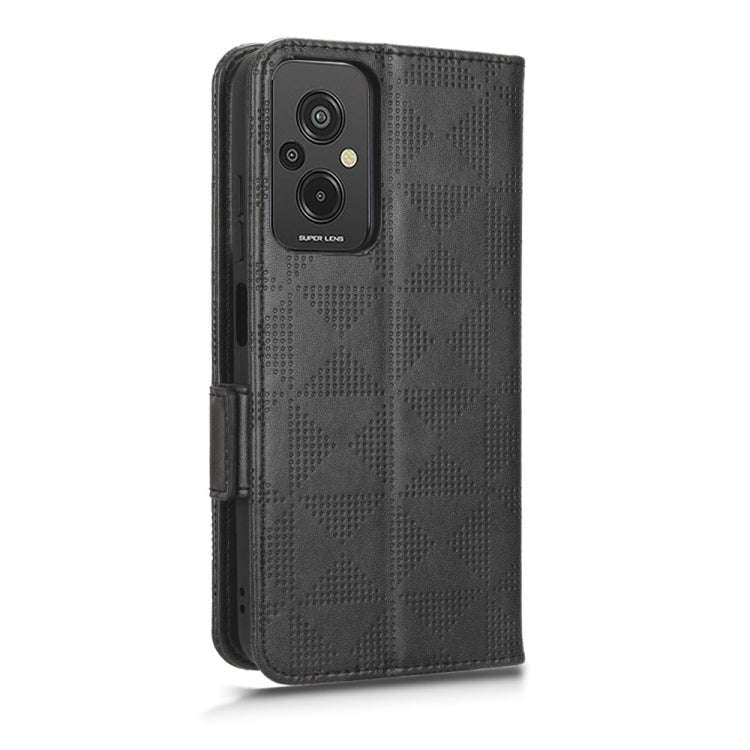 For Xiaomi Redmi 11 Prime 4G Symmetrical Triangle Leather Phone Case(Black)
