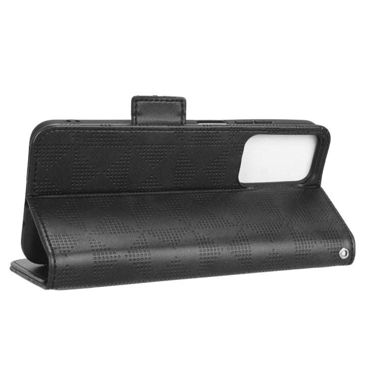 For Xiaomi Redmi 11 Prime 4G Symmetrical Triangle Leather Phone Case(Black)
