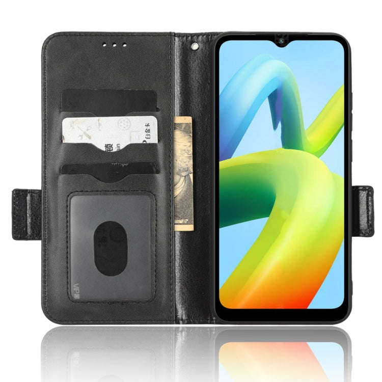 For Xiaomi Redmi A1+ 4G Symmetrical Triangle Leather Phone Case(Black)