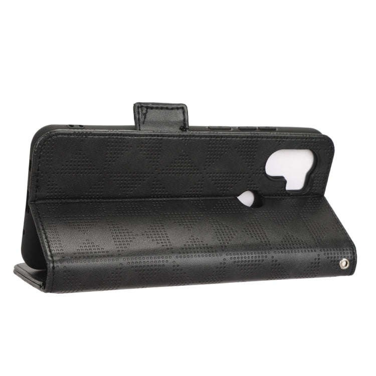 For Xiaomi Redmi A1+ 4G Symmetrical Triangle Leather Phone Case(Black)