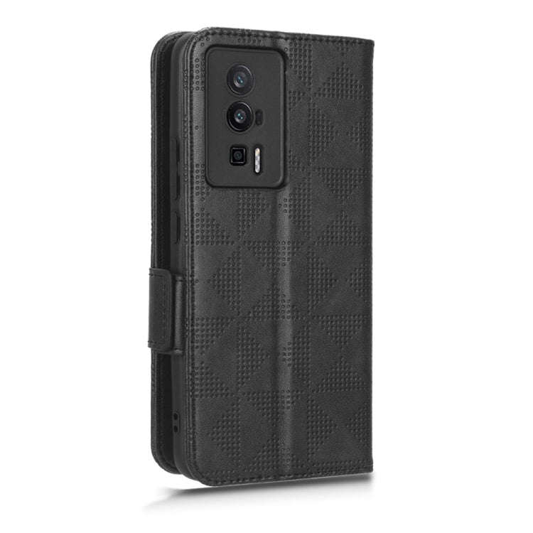 For Xiaomi Redmi K60 5G / K60 Pro Symmetrical Triangle Leather Phone Case(Black)