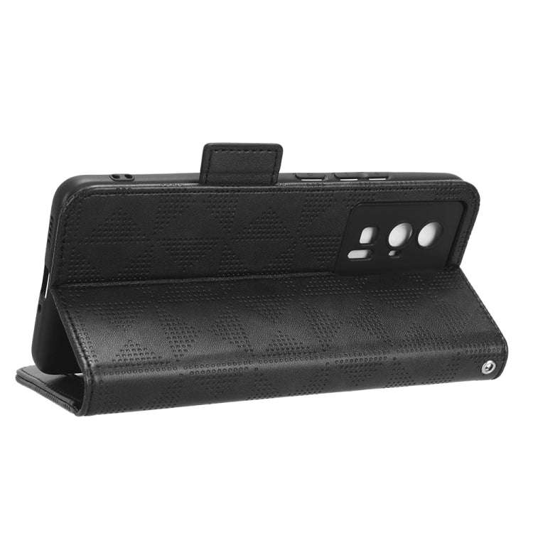For Xiaomi Redmi K60 5G / K60 Pro Symmetrical Triangle Leather Phone Case(Black)