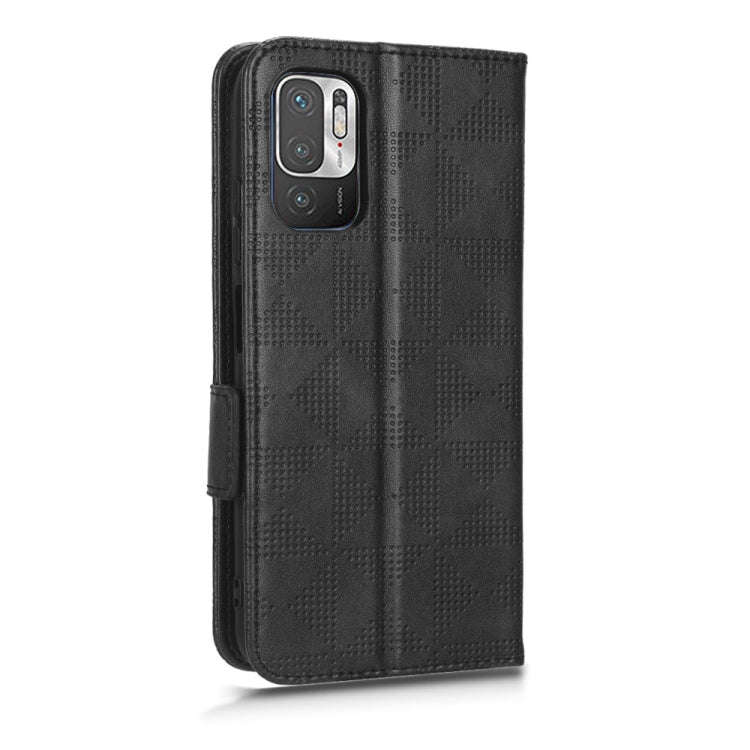 For Xiaomi Redmi Note 10 5G / 10T 5G Symmetrical Triangle Leather Phone Case(Black)