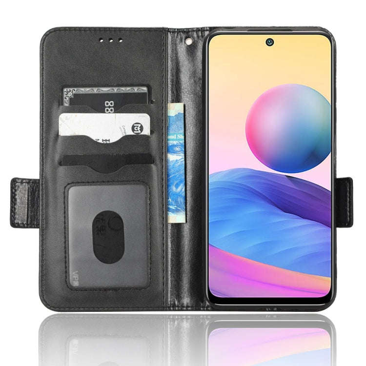 For Xiaomi Redmi Note 10 5G / 10T 5G Symmetrical Triangle Leather Phone Case(Black)