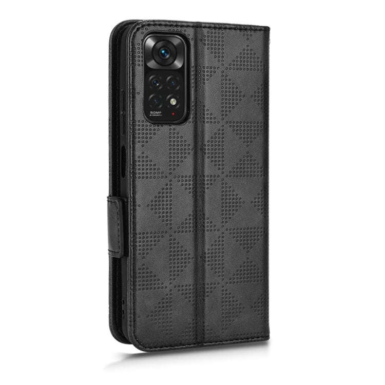 For Xiaomi Redmi Note 11 4G Global Symmetrical Triangle Leather Phone Case(Black)