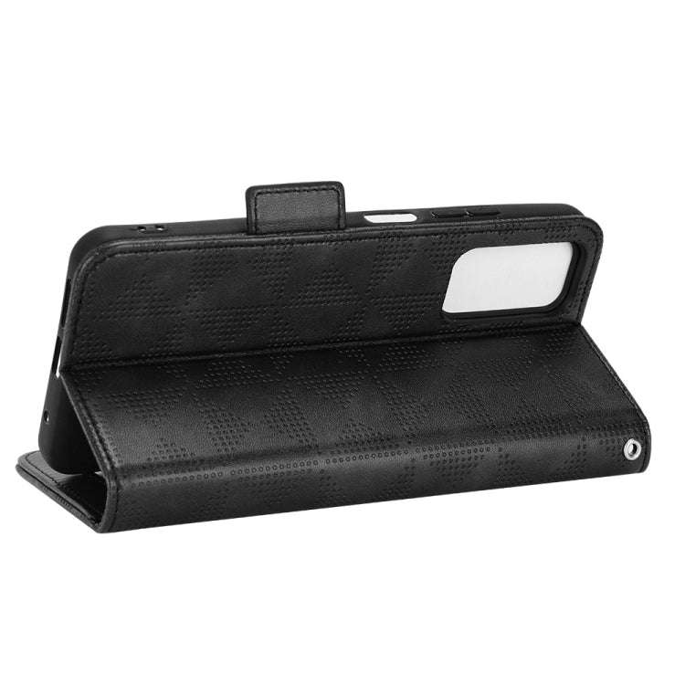 For Xiaomi Redmi Note 11 4G Global Symmetrical Triangle Leather Phone Case(Black)