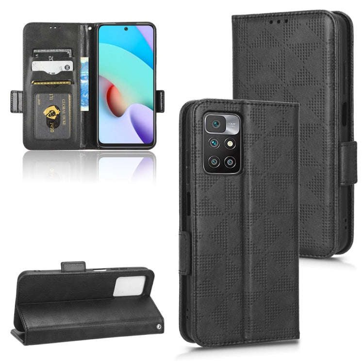For Xiaomi Redmi 10 5G / Note 11E Symmetrical Triangle Leather Phone Case(Black)