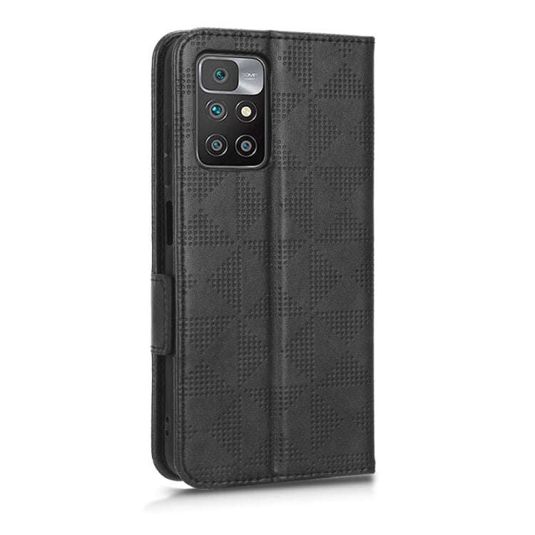For Xiaomi Redmi 10 5G / Note 11E Symmetrical Triangle Leather Phone Case(Black)