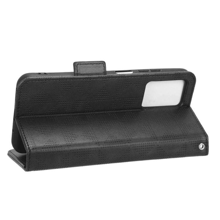 For Xiaomi Redmi 10 5G / Note 11E Symmetrical Triangle Leather Phone Case(Black)