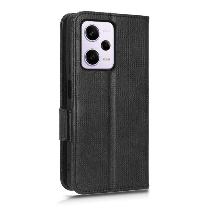 For Xiaomi Redmi Note 12 Pro+ 5G Global Symmetrical Triangle Leather Phone Case(Black)