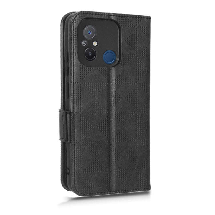For Xiaomi Redmi 11A 4G Symmetrical Triangle Leather Phone Case(Black)