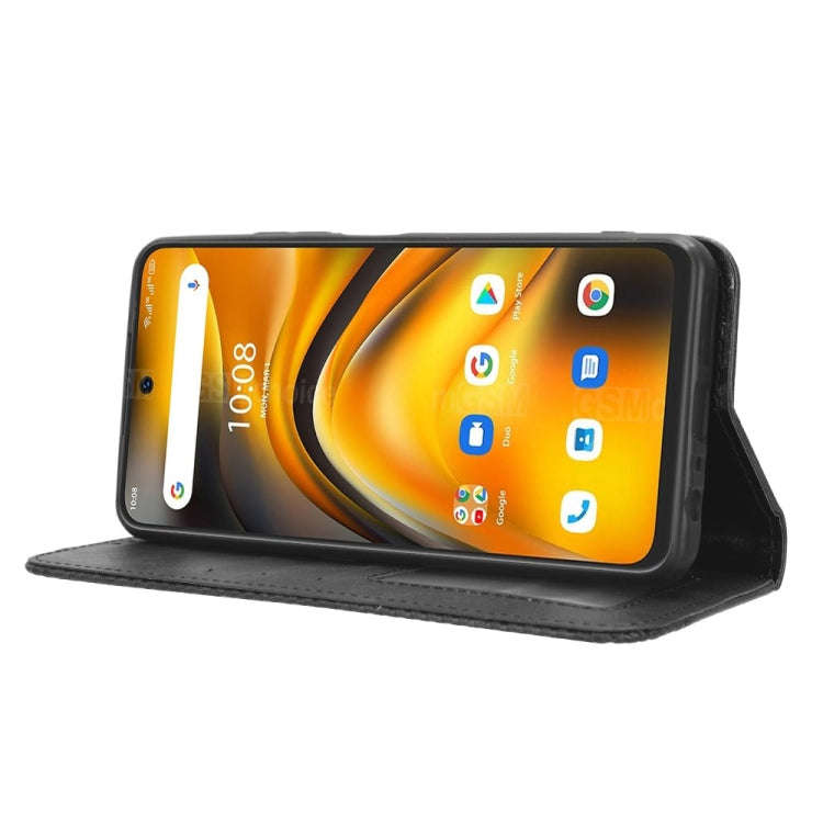For Umidigi A13 Pro 5G Magnetic Buckle Retro Texture Leather Phone Case(Black)