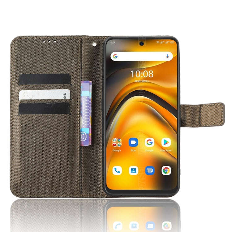 For Umidigi A13 Pro 5G Diamond Texture Leather Phone Case(Brown)